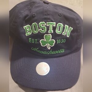 Boston Embroidered Shamrock Cap